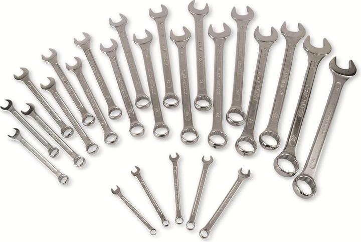 Mannesmann Set di chiavi combinate 25pz (10 mm, 11 mm, 12 mm, 13 mm, 14 mm, 15 mm, 16 mm, 17 mm, 18 mm, 19 mm, 20 mm, 21 mm, 22 mm, 23 mm, 24 mm, 25 mm, 26 mm, 27 mm, 28 mm, 29 mm, 30 mm, 32 mm, 7 mm, 8 mm, 9 mm)
