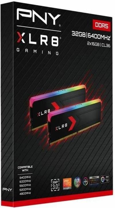 Image du produit PNY MD32GK2D5640036XRGB (2x16Go 6400 PC51200) (2 x 16GB, 6400 MHz, RAM DDR5, DIMM)