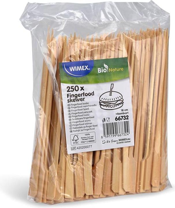 Actual product image Wimex.eu Bamboo finger food skewer (FSC 100%) 18cm - 250 pieces (250 x)