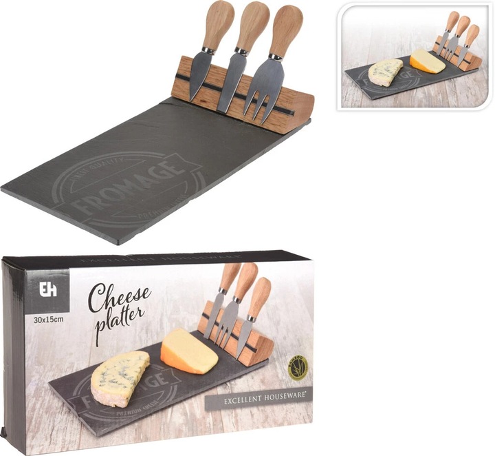 Produktbild Casativo Käsebrett aus Holz und Schiefer