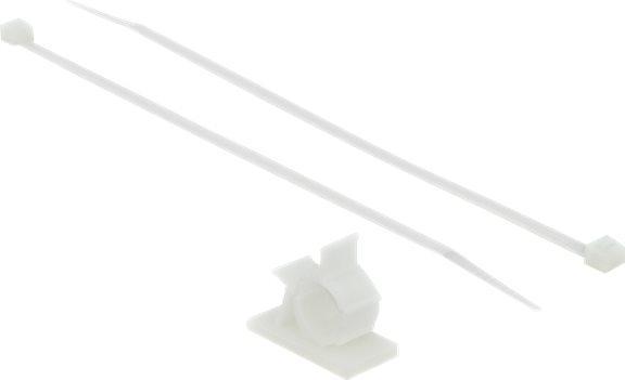 Image du produit Delock Kit de serre-câbles - montage sur table, adapté au montage mural (300 mm, 10 pcs)