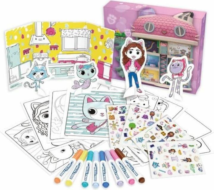Actual product image Crayola Colour Wonder, Gabby's Dollhouse without stains gift set, rich contents with brands
