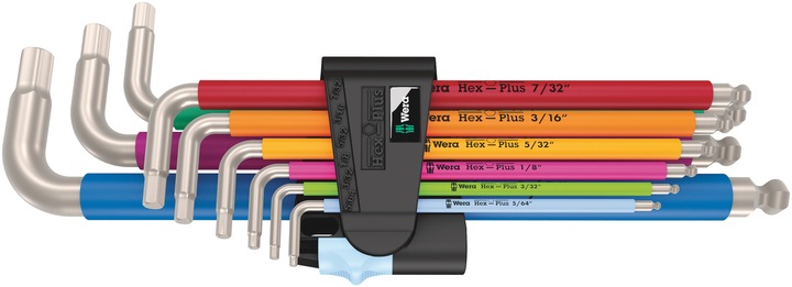 Produktbild Wera 3950/9 Hex-Plus Multicolour Imperial Stainless 1