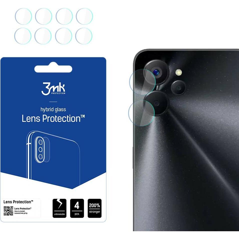 3MK Lens Protect Realme 10 Ochrona na obiektyw aparatu 4szt (1 Stück, Realme 10), Smartphone Schutzfolie