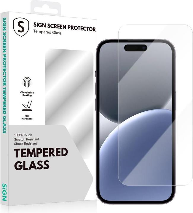 SIGN Gehard glazen schermbeschermer voor iPhone 16 Plus (Apple iPhone 16 Plus)