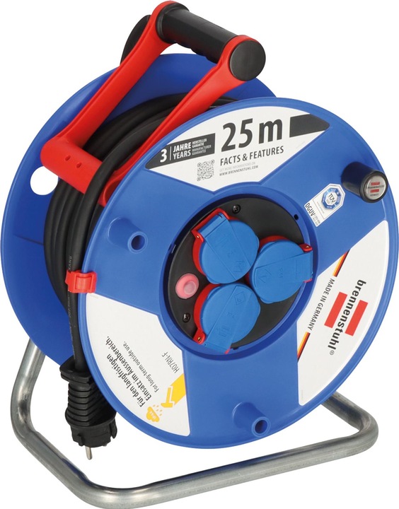 Immagine prodotto Brennenstuhl IP44 Schuko cable reel 25m 2.5mm (25 m, 2.50 mm².)