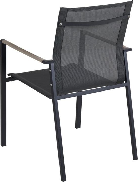 Brafab Lyra Gartenstuhl Aluminiumgestell schwarz pulverbeschichtet