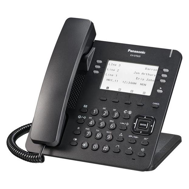 Panasonic KX-DT635 Digitaltelefon, Telefon, Schwarz
