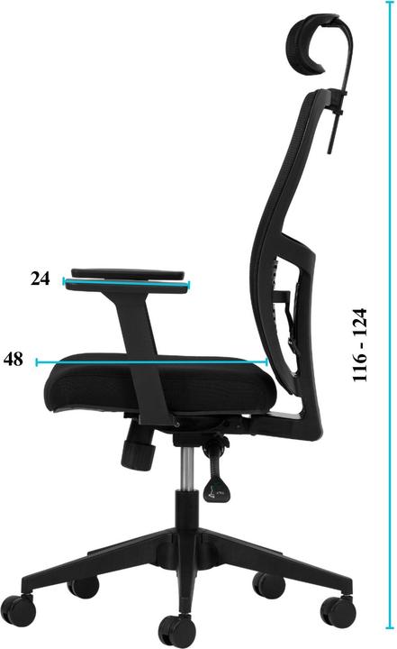 Image du produit Kalune Design Lumbar 126 Black Office Chair Set 2 Pieces