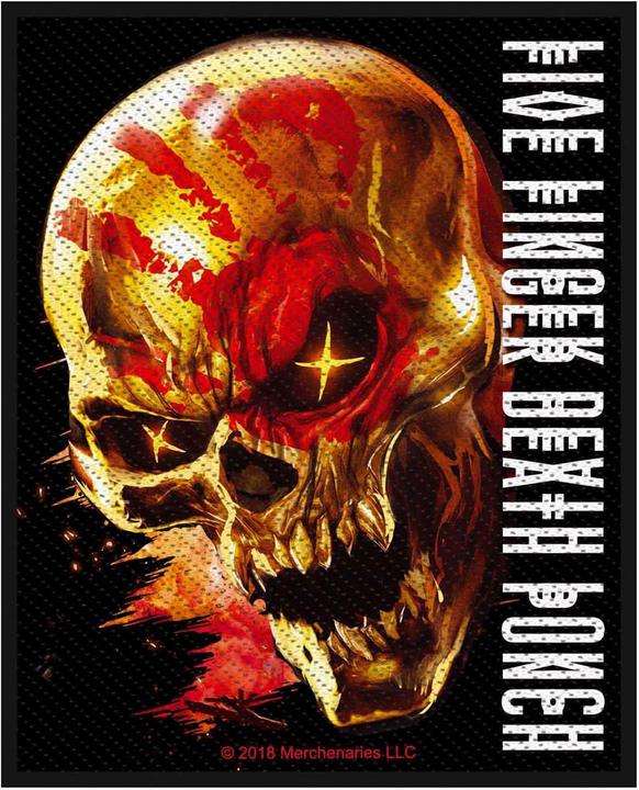 Actual product image Five Finger Death Punch And Justice For None Woven Standard Patch