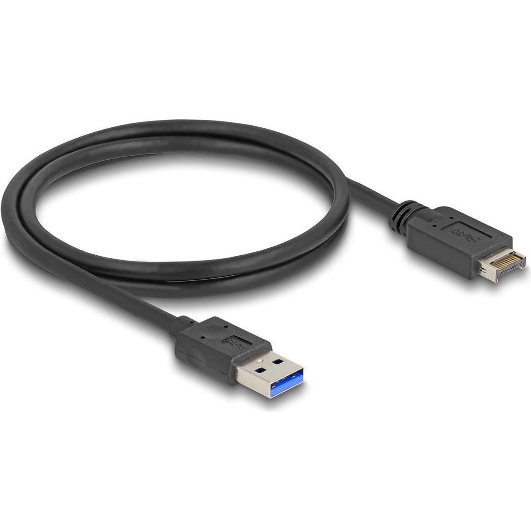 Thumbnail - Delock USB 10 Gbps Kabel USB Typ-E Key A 20 Pin Stecker zu USB Typ-A Stecker 80 cm (0.80 m, USB 3.2 Gen 2), USB Kabel