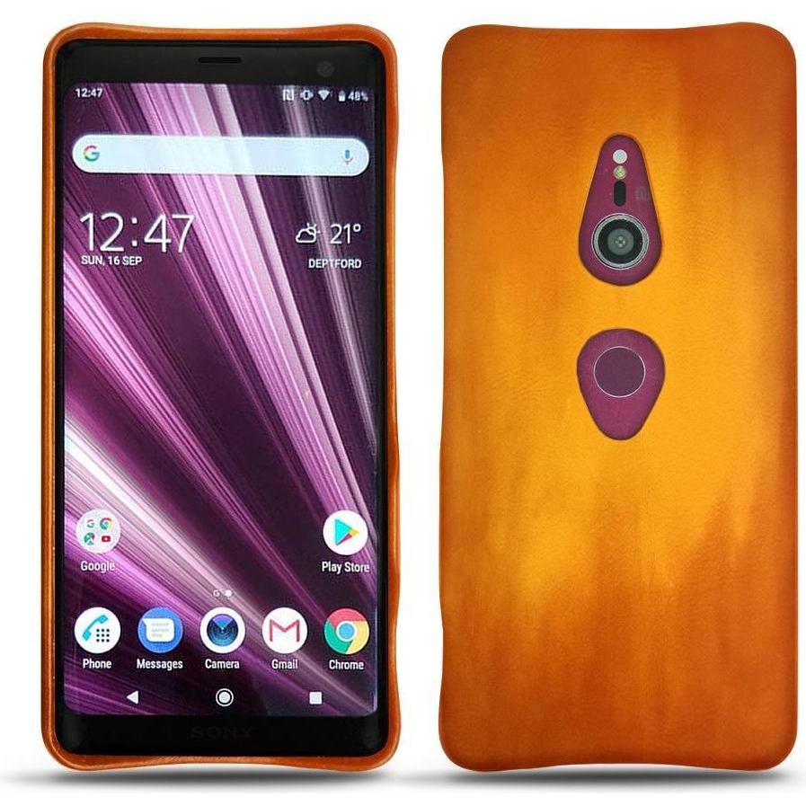 Thumbnail - Noreve Lederschutzhülle (Sony Xperia XZ3), Smartphone Hülle, Orange