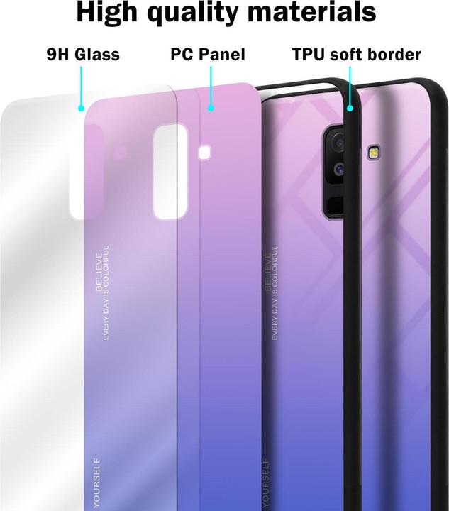 Actual product image Cadorabo TPU 2 colors glass cover (Samsung Galaxy A6+)