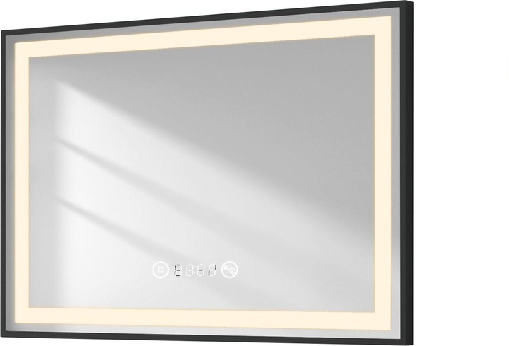 Actual product image Emke Bathroom Mirror With Lighting 70*50cm,Fog-Free, Temperature&Time Cool-White(6500K), Dimmable (70 x 50 cm)