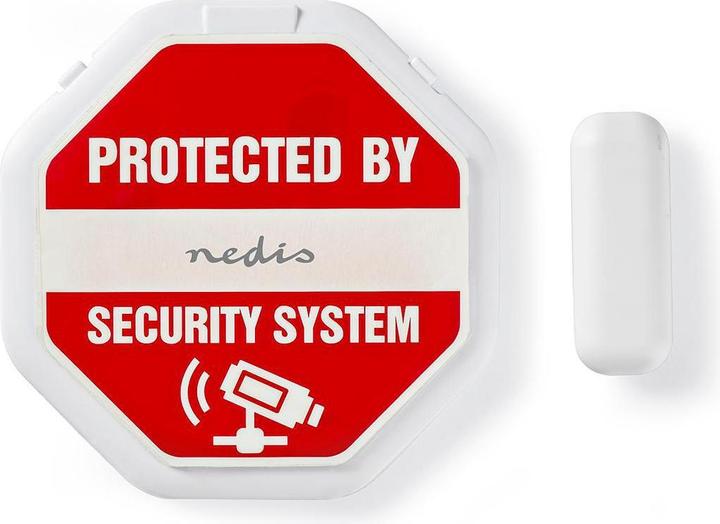 Actual product image JTI Tür-/Fensteralarm | Magnetsensor | Batteriebetrieben | 2x CR2032 | 85 dB | Weiss