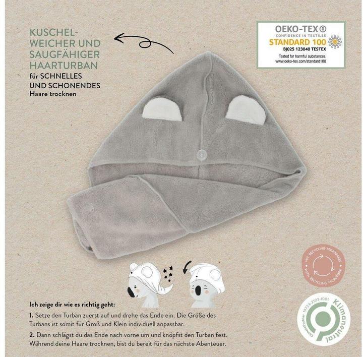 Immagine prodotto Parsa Beauty Turbante per capelli con orecchie di koala
