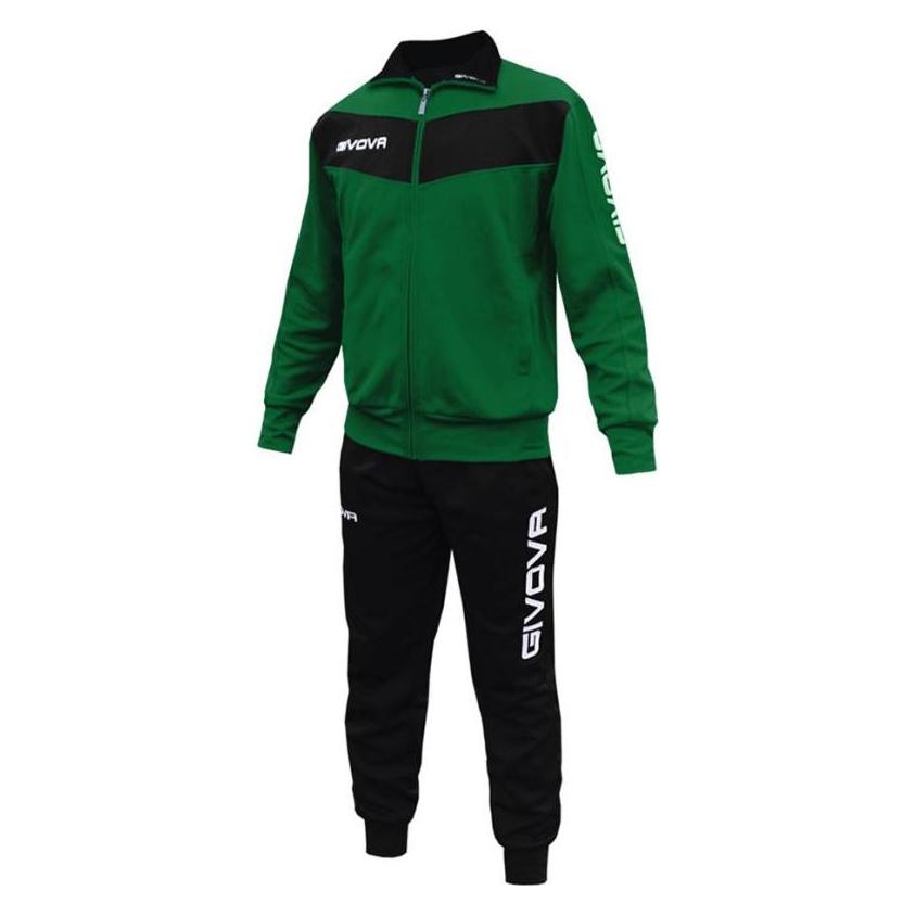 Givova, Herren, Trainingsjacken, Tuta Visa Trainingsanzug (Xxl), Grün, Schwarz, Xxl