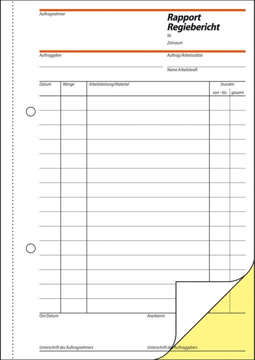 Produktbild Sigel RAPPORT/REGIEBERICHT,A5,2X40BL (80x)