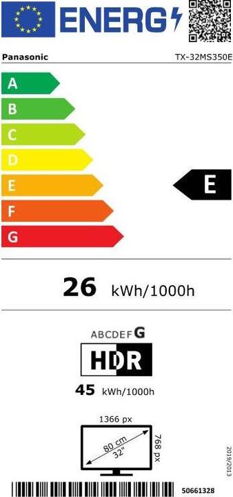Energie-Label Panasonic TX-32MS350E (32", LED, HD ready, 2023)