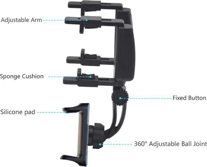 Actual product image Tracer U11 holder for rear view mirror
