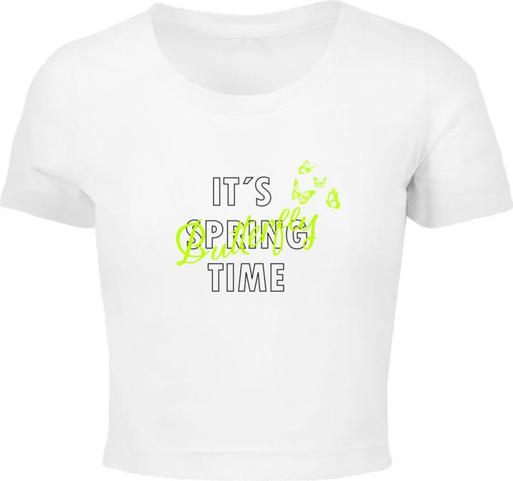 Produktbild Merchcode Ladies It's Spring Time Cropped Tee - 191023 (XS)