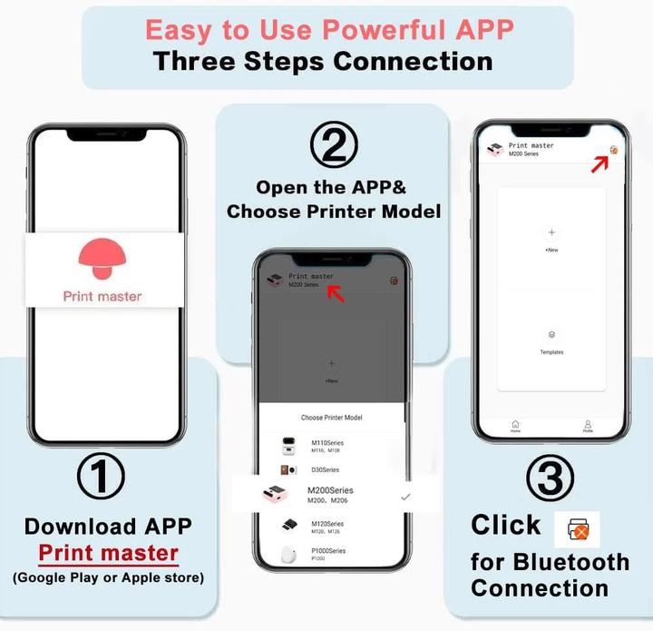 Produktbild Phomemo Thermo-Etiketten 70 x 80 mm für M200/M220/M260/M250 (100 Stk.)