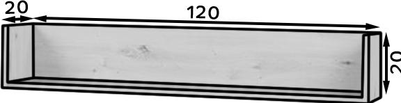 Actual product image ADRK Furniture Janez (120 x 20 x 20 cm)