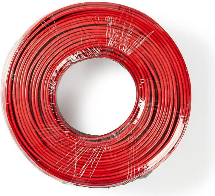 Actual product image Nedis Speaker Cable 2X 2.50 mm² CCA 100.0 m Round PVC Red / Black Wrapped (100 m, 2.50 mm²)