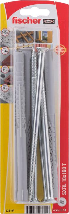 Actual product image Fischer Long shank dowel SXRL 10x160 T K (4) (4 pcs.)
