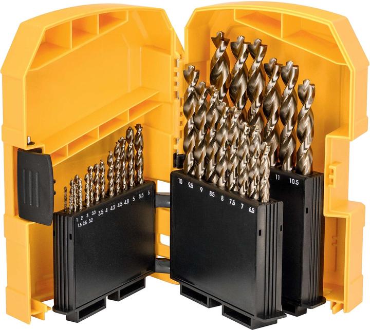 Image du produit DeWalt DrillSet HSSCo tlg (1 mm, 1,5 mm, 2 mm, 2,5 mm, 3 mm, 3,2 mm, 3,3 mm, 3,5 mm, 4 mm, 4,2 mm, 4,5 mm, 4,8 mm, 5 mm, 5,5 mm, 6 mm, 6,5 mm, 7 mm, 7,5 mm, 8 mm, 8,5 mm, 9 mm, 9,5 mm, 10 mm, 10,5 mm, 11 mm, 11,5 mm, 12 mm, 12,5 mm, 13 mm)