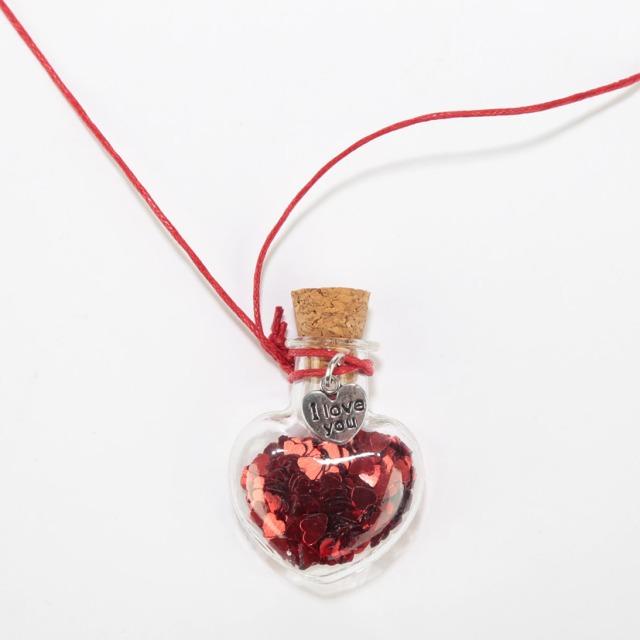 Produktbild CreaDiva Herz Glitzer Halskette