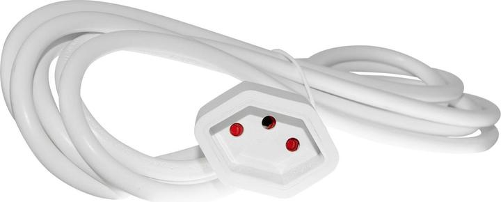 Actual product image Revolt Extension cable, white, 3-pin to coupling, power cable, 3 m (3 m)
