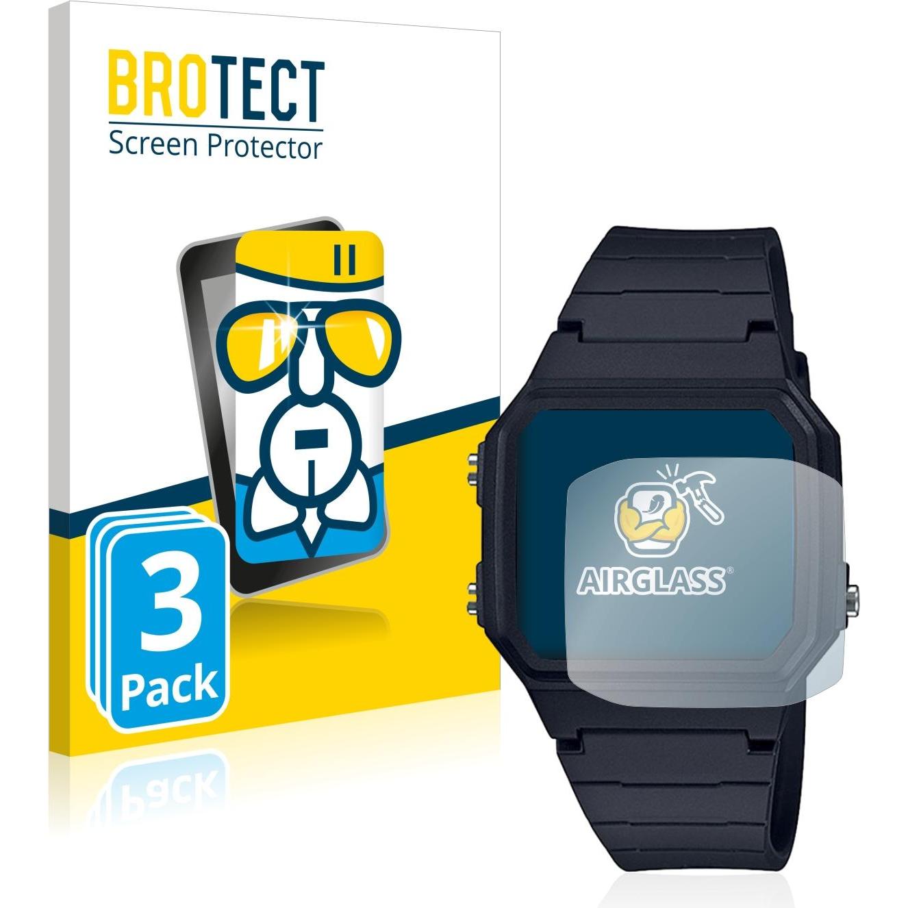 BROTECT AirGlass Panzerglasfolie, Smartwatch Schutzfolie, Transparent