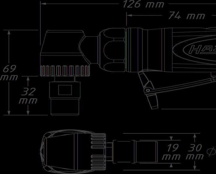 Produktbild HAZET Mini Stabschleifer ∙ abgewinkelt 9032M-5