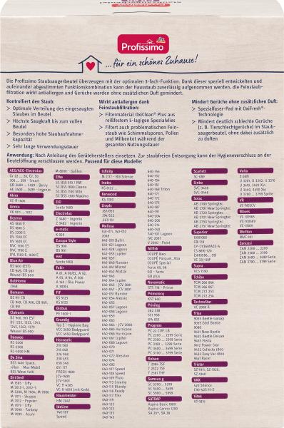 Produktbild dm Profissimo Staubsaugerbeutel PR 60 (4x)