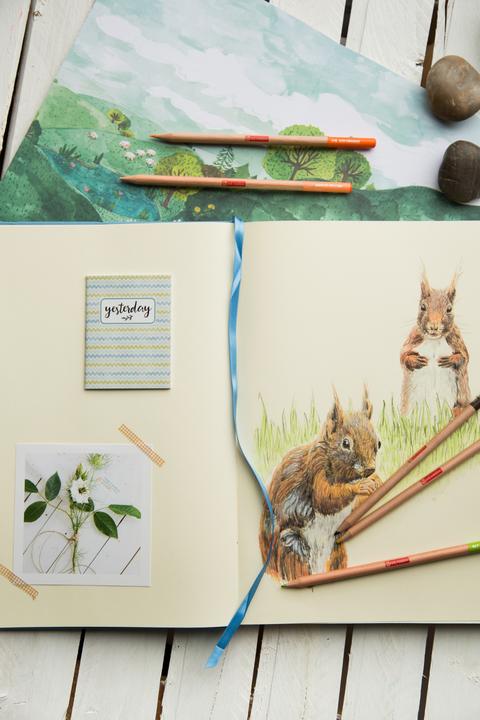 Produktbild Talens Malbuch 13 x 21 cm Seeblau (A5, Blanko, Harter Einband)