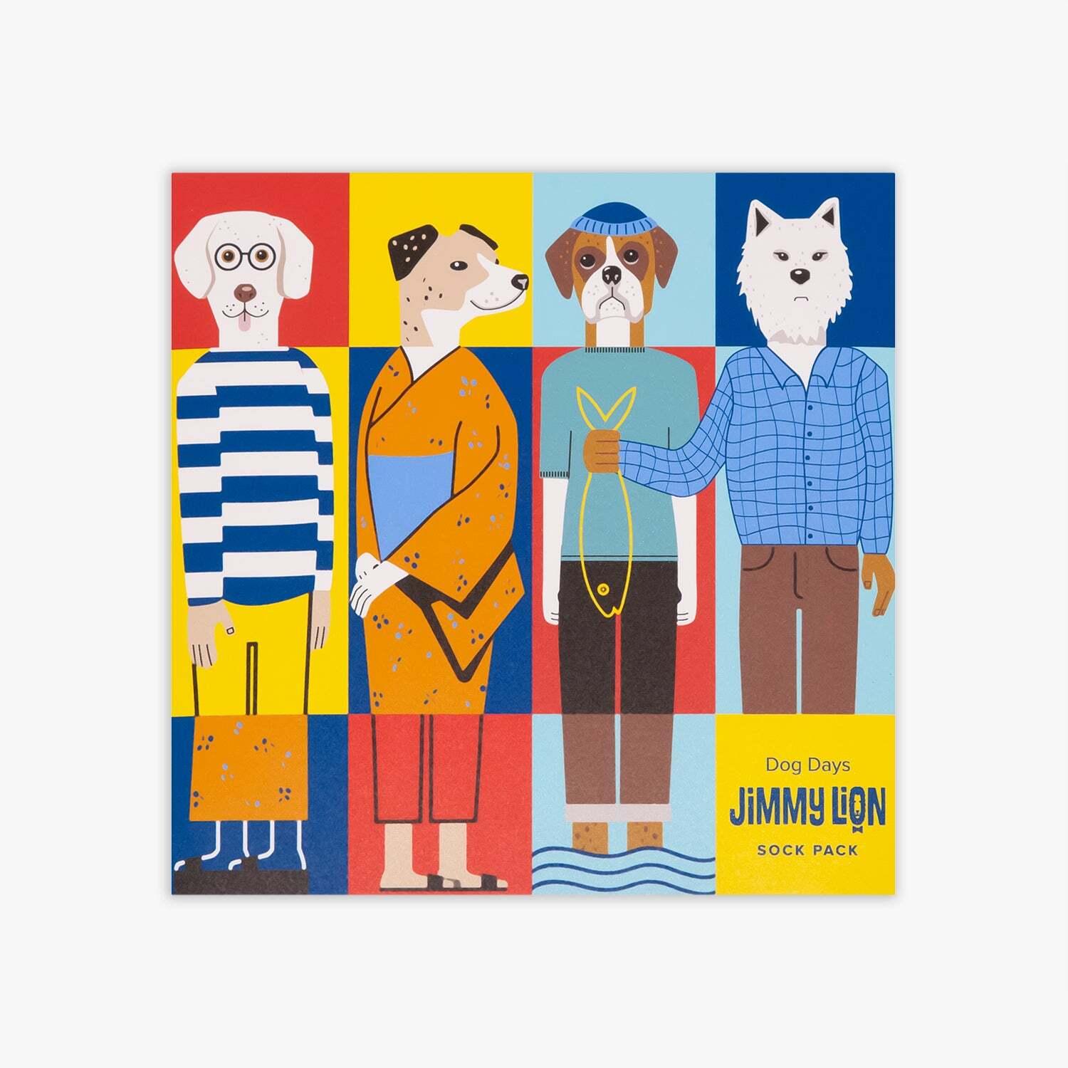 Thumbnail - Jimmy Lion, Herren, Socken, socken dog days (x4), Mehrfarbig, (4er Pack, 36, 40)
