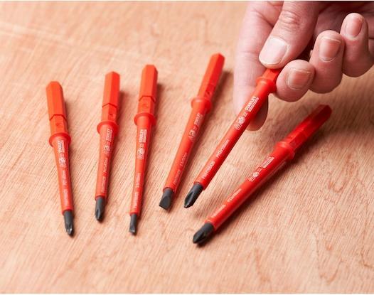 Actual product image Stanley Screwdriver Set Multi-Bit 1000V (Pozidriv cross recess (PZ), Port, Phillipps cross recess (PH))
