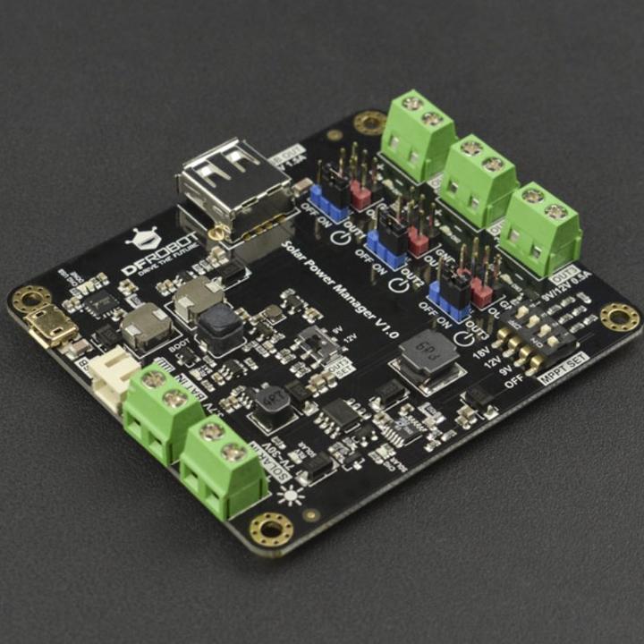 Actual product image DFRobot Solar Power Manager V1.0 for 9V/12V/18V Solar Panel