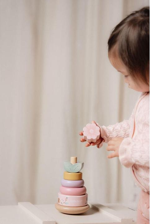 Actual product image Little Dutch Wooden stacking tower with rings Fairy Garden