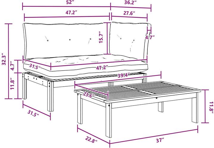 Actual product image vidaXL gartenmöbel