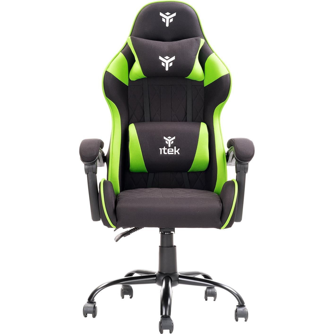 Thumbnail - Itek RHOMBUS FF10 Universal Gaming Stuhl Mesh Sitz, Gaming Stuhl, Schwarz, Grün