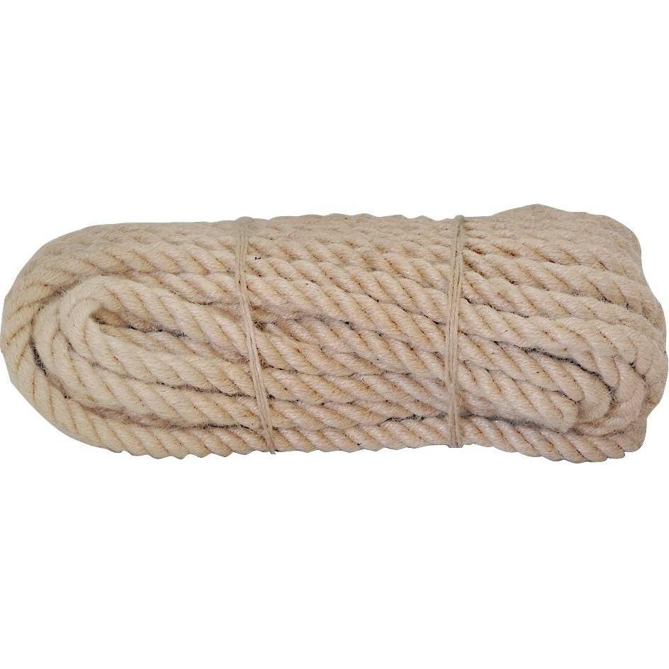 Linotech, Seil, 12mm / 30m Natural Jute Rope Twisted Braided Decking Garden Boating Cord Sash by Automotive World (30 m)