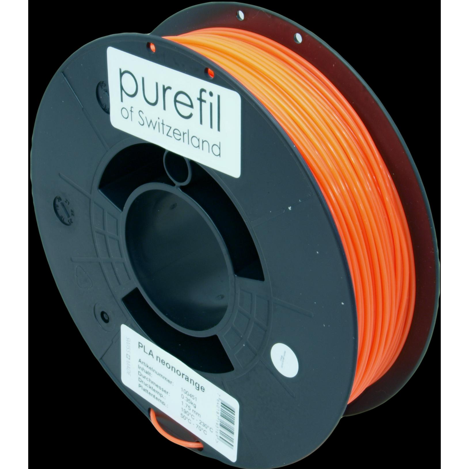 Purefil FIlament (PLA, 1.75 mm, 350 g, Orange), 3D Filament, Orange