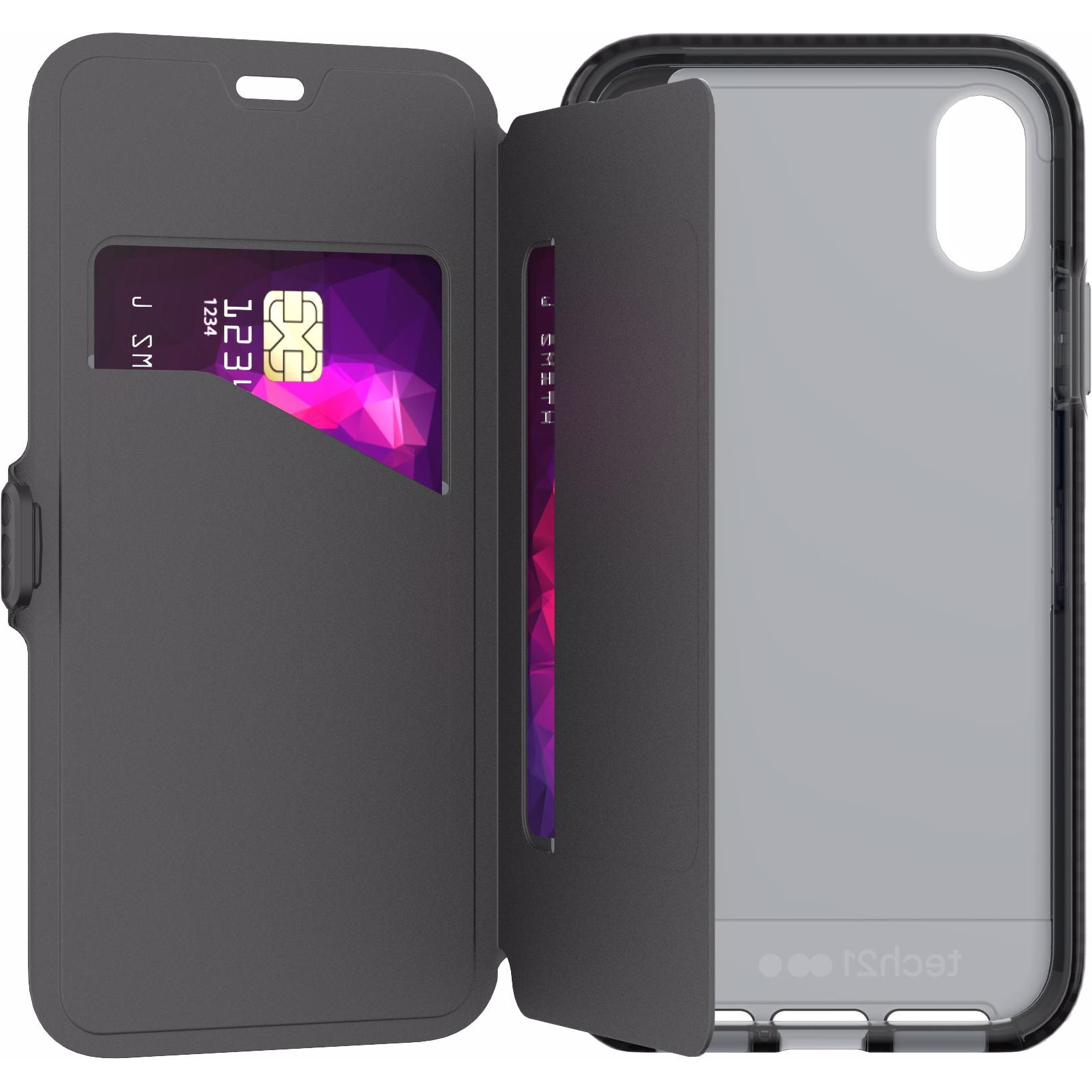 tech21 Portafoglio Evo (Apple iPhone X, Apple iPhone XS), Cover smartphone, Nero