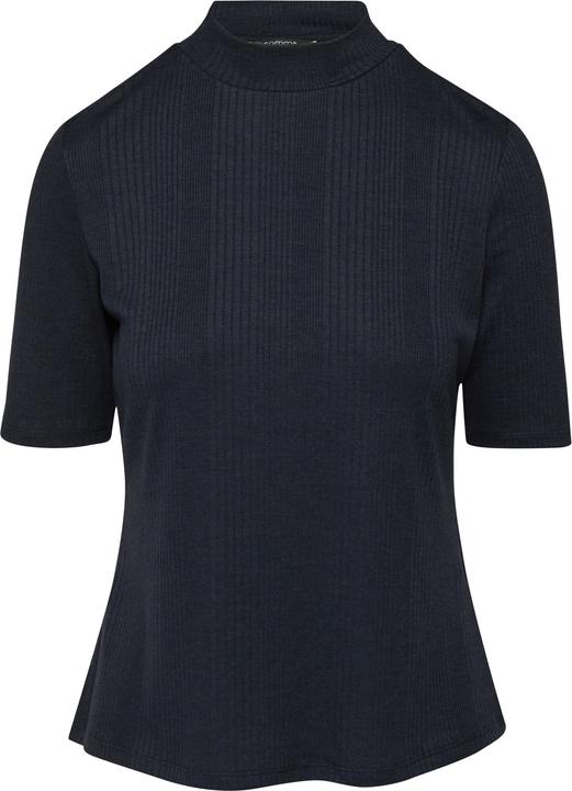 Produktbild Comma T-Shirt Geripptes Jersey-Shirt mit Stehkragen (38)