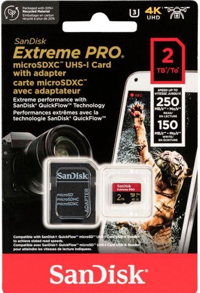 Produktbild SanDisk Extreme PRO UHS-I V30 (2000 GB, microSDXC, U3, UHS-I)