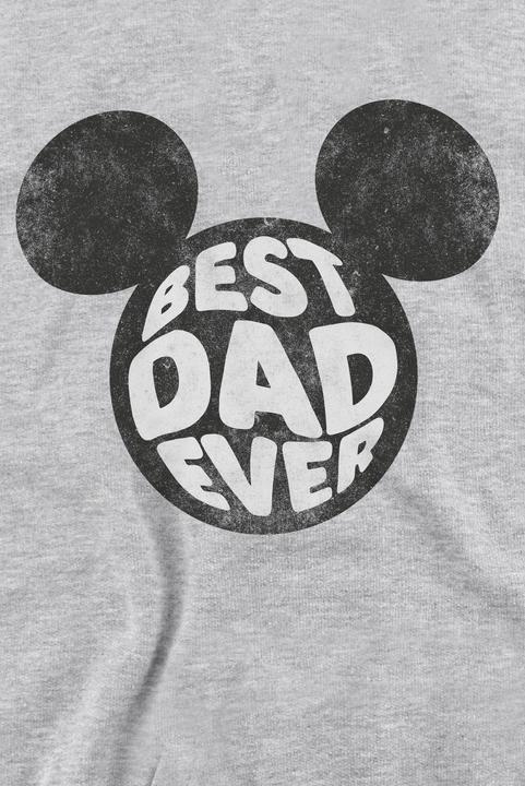 Actual product image Disney Unisex Adult Best Dad Ever Mickey Mouse Sweatshirt (L)
