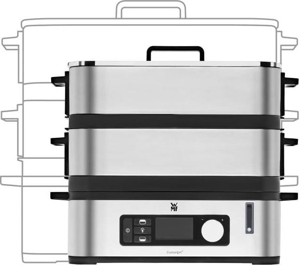 Produktbild WMF KÜCHENminis Dampfgarer Multicooker 2 Garräume mit Dämpfeinsatz, Warmhaltefunktion und Glasdeckel