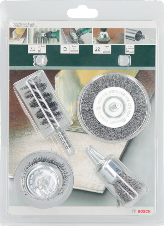 Produktbild Bosch Zubehör 4tlg. Drahtbürsten-Set 4tlg. Drahtbürsten-Set